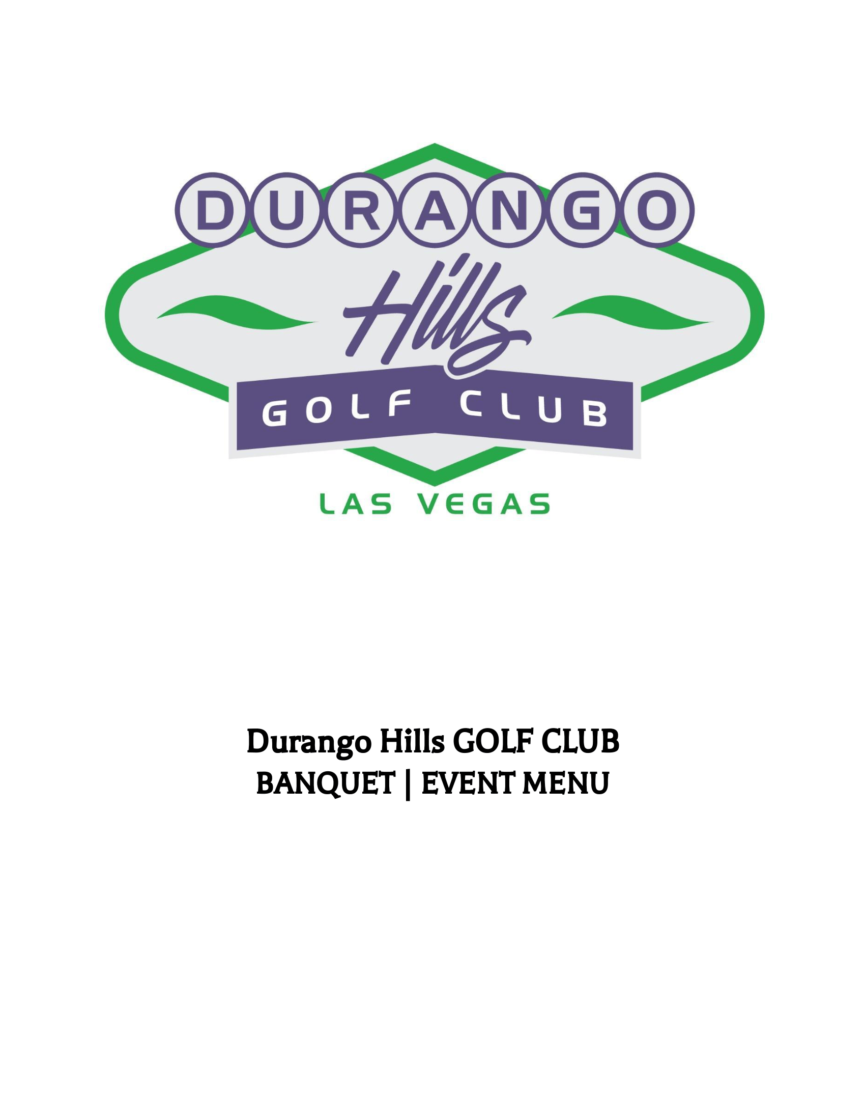 Banquet Menu Party- Durango Hills