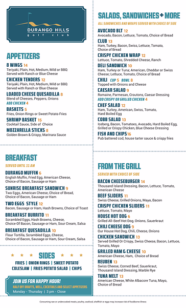 Grille Menu
